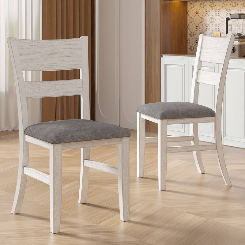 VECELO 47.2" Round Dining Table Set, Mid Century Modern Round Dining Table for 4-6 Person