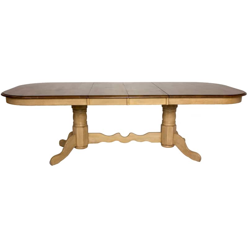 Extendable Dining Set - 10 Piece Oval Table with Chairs & Server - Coastal Style