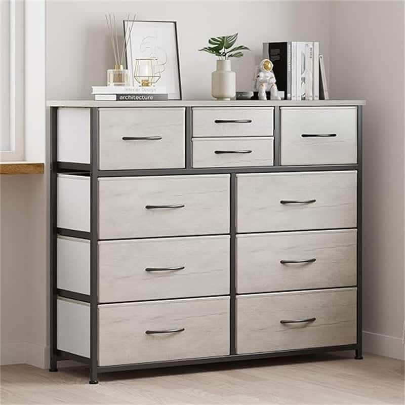 Furniture Storage Chest Tower Unit for Bedroom - 10 Drawer/Greige