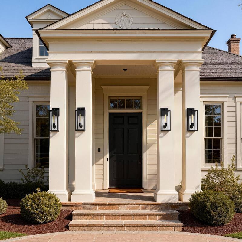 Large Medium Iron Rectangular Outdoor Wall Light