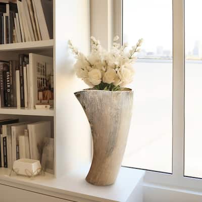 Sagebrook Home Gold Aluminum Textured Novelty Table Vase