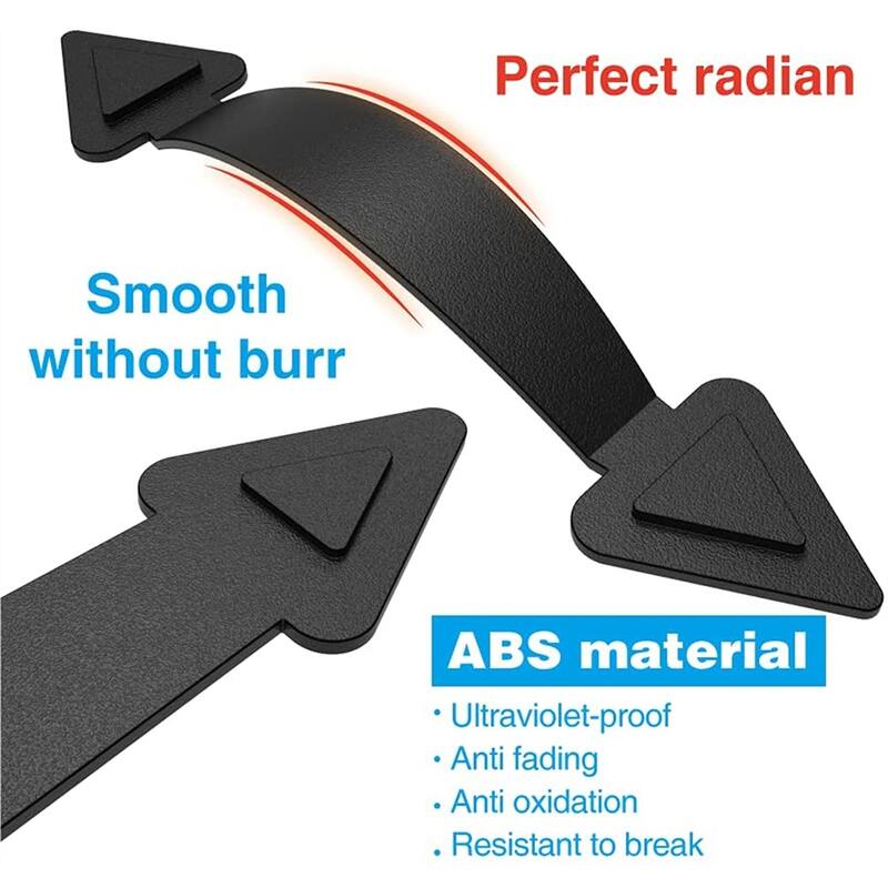 WINSOON Garage Door Magnetic Decorative Hardware Couch House 6 Pieces, Black Finish, Arrow Style