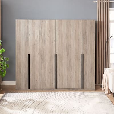 Manhattan Comfort Lee Modern 1.0 Freestanding Wardrobe Closet Armoire Set of 3