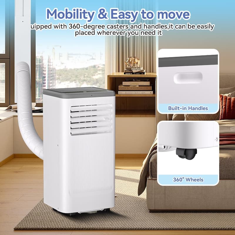8000 BTU Portable Air Conditioner with Remote, 3-in-1 AC