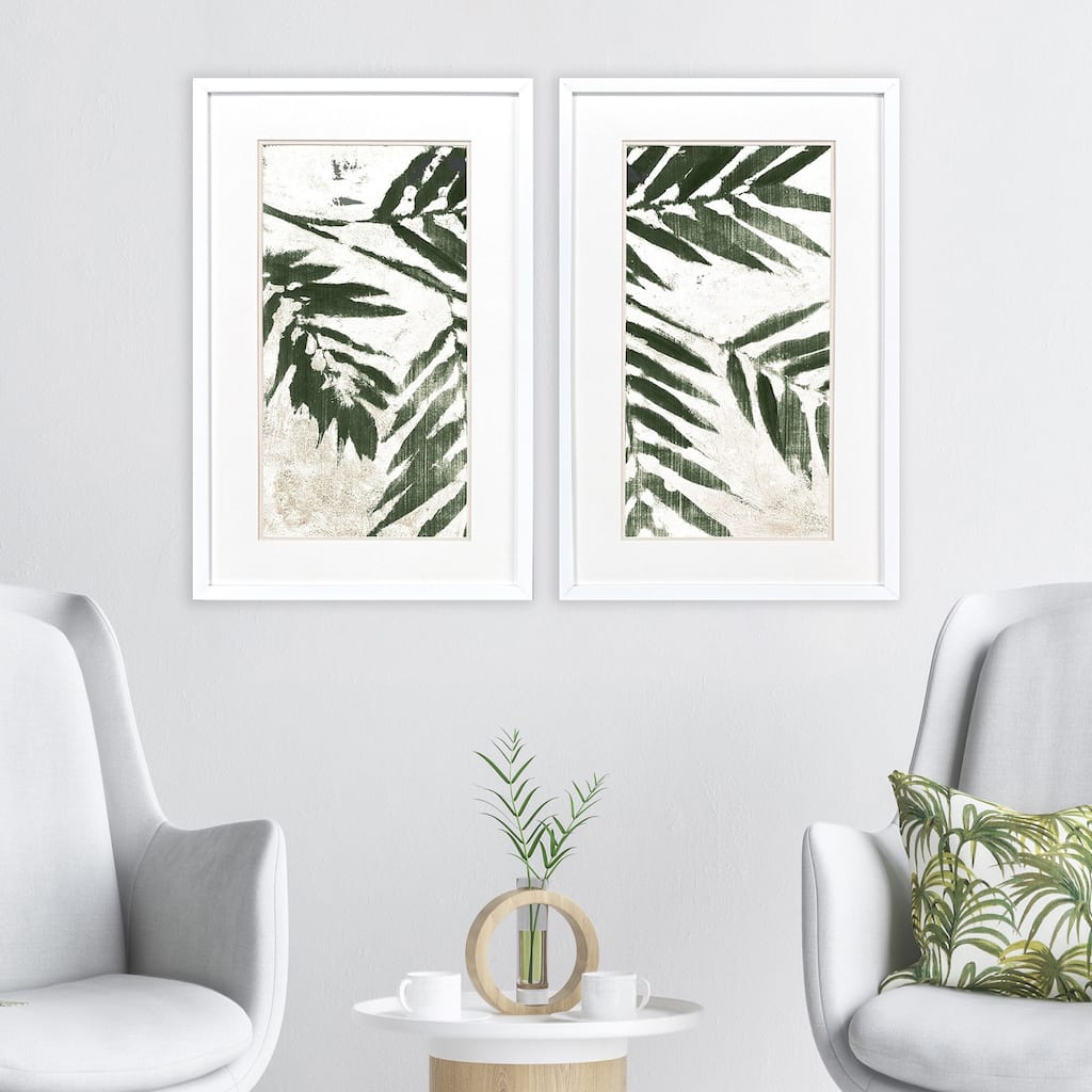 Paragon Revel Leaves Framed Art - Set of 2
