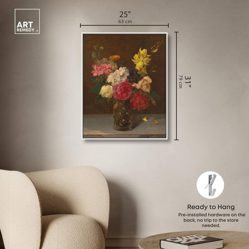 Babcock Flowers in Cut Glass Canvas by Art Remedy