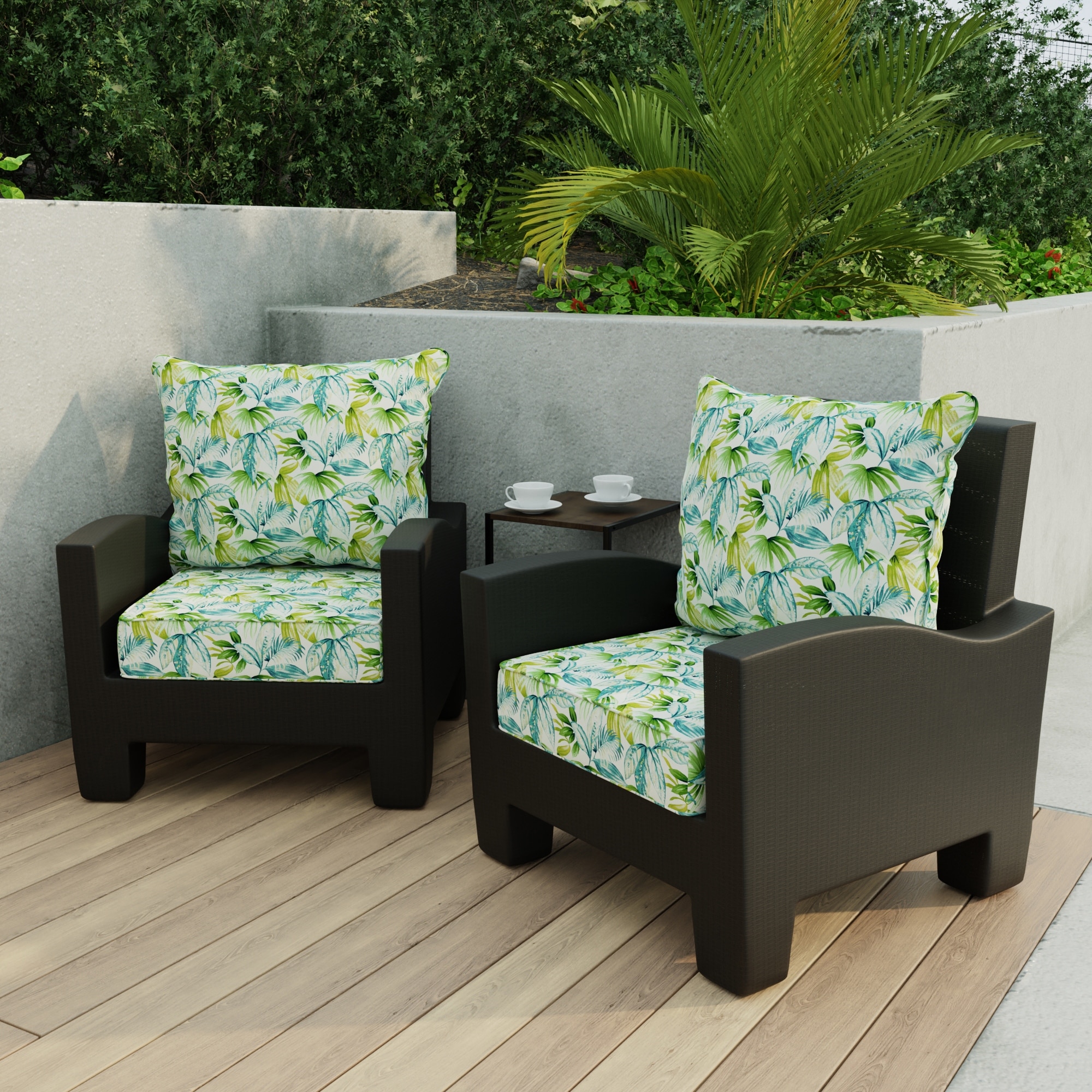 Jordan manufacturing 2 pc deep seat chair cushion size 22 inch x 21 inch x 4 inch outlet