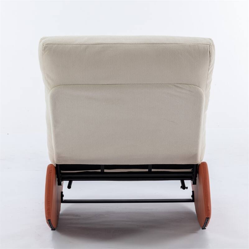 Modern Rocking Chair Recliner,Comfy Rocker Nursery Chair with Footrest