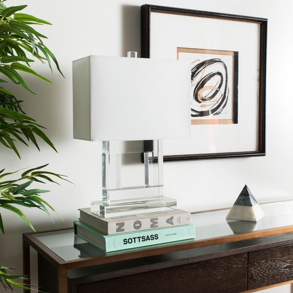SAFAVIEH Lighting 21 inch Town Square Crystal Table Lamp. 14 W x 7 D x 21 H On Sale Bed Bath Beyond 8353203