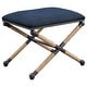 preview thumbnail 1 of 2, Uttermost Firth Small Navy Fabric Bench