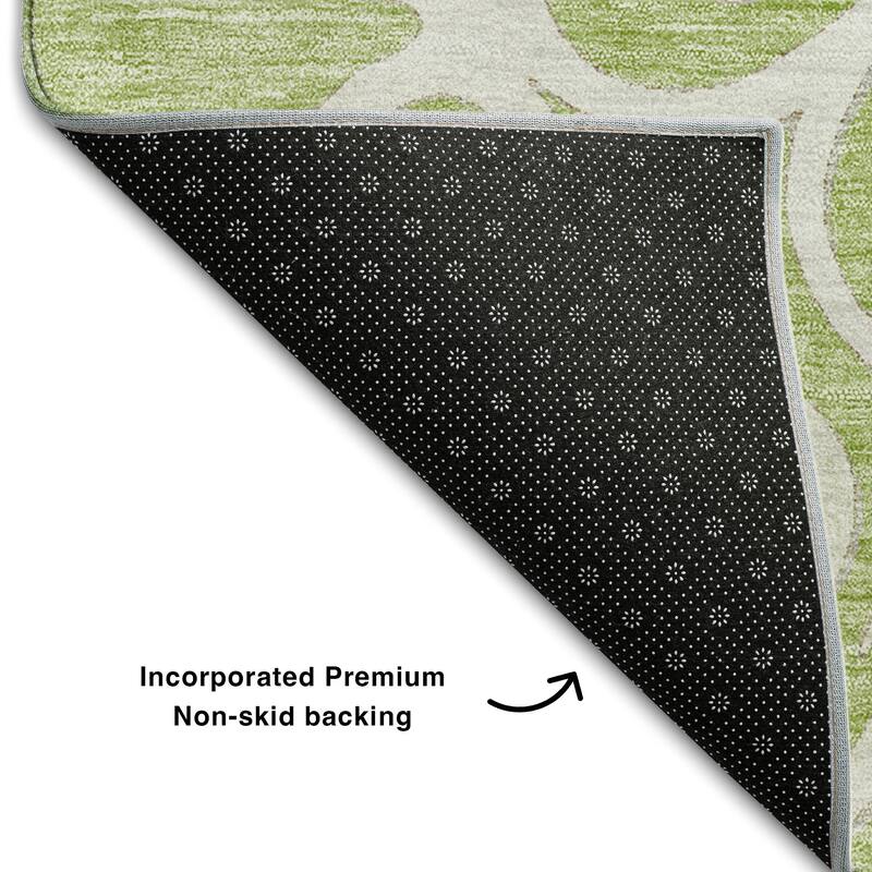 Premium Washable Super Soft Transitional Scroll Mayfield Rug