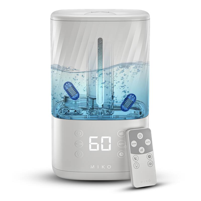Miko Ultrasonic Humidifier Cool and Warm Mist - 1.2 Gallons