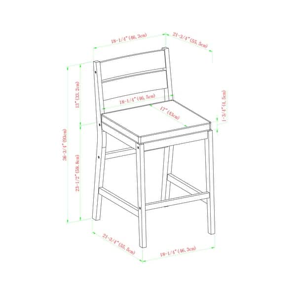 Middlebrook Acacia Wood Outdoor 24inch Counter Stools (Set of 2) On