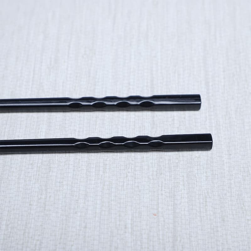 Unique Bargains Plastic Kitchen Dishware Nonslip Chopsticks 10 Pairs - 9.7" x 0.28" x 0.2"( L*Top D*Bottom D )