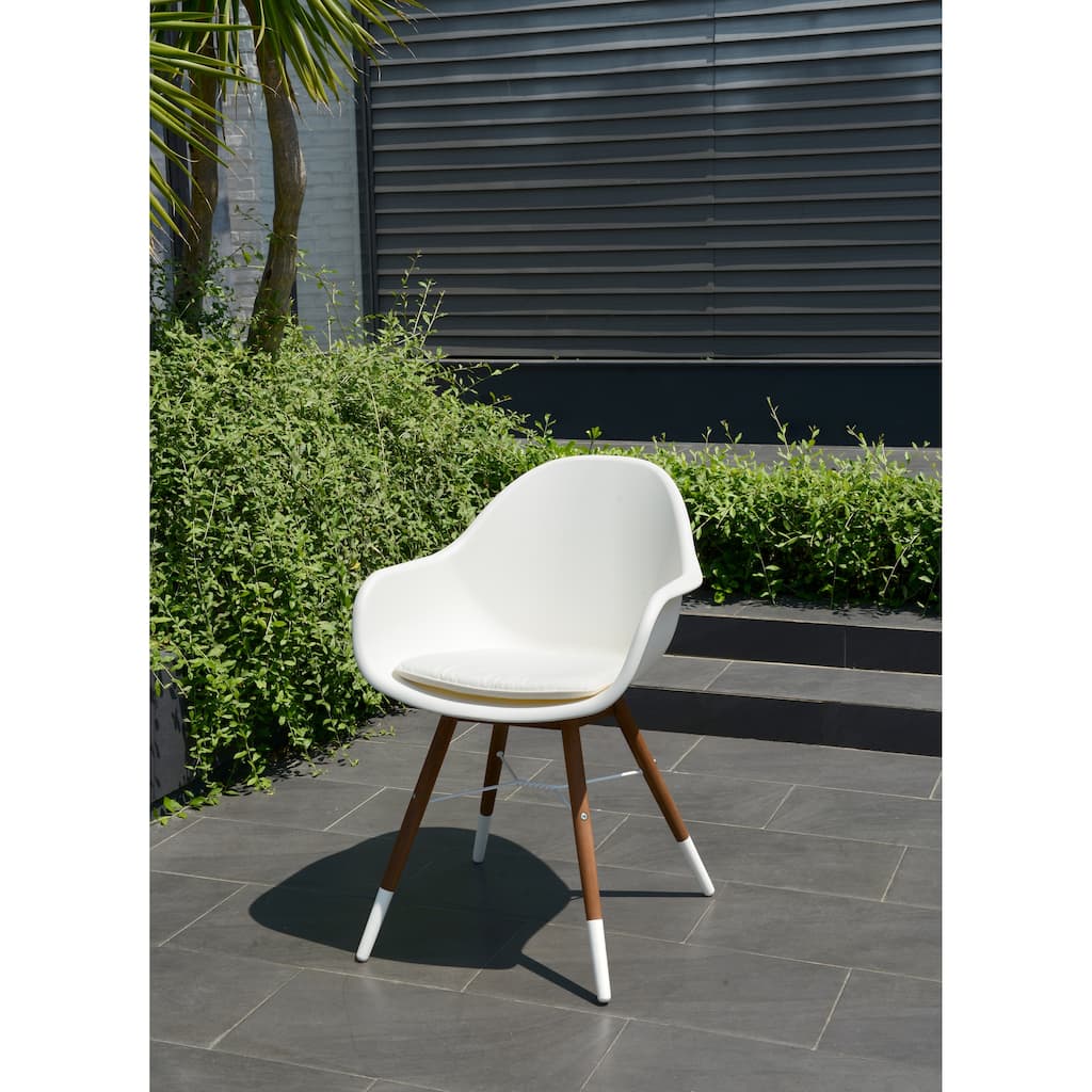 Amazonia Outdoor Patio Hawaii White 4-piece Dining Chair Set - 4pc