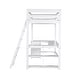 preview thumbnail 40 of 58, Solid Wood Loft Bed with Bulit-in U-Shaped Desk, 2 Drawers and Cabinet, Twin/Full Size Loft Bedframe w/ Storage Shelves & Ladder