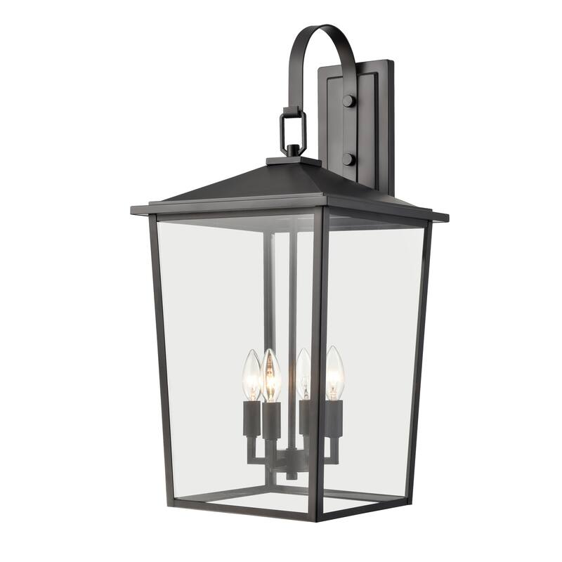 Fetterton 4-Light Outdoor Wall Sconce Powder Coated Black - Powder Coated Black - Powder Coated Black