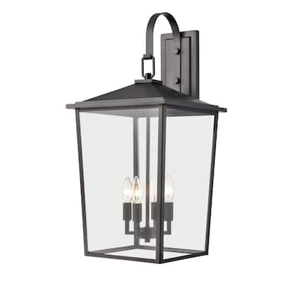 Fetterton 4-Light Outdoor Wall Sconce Powder Coated Black - Powder Coated Black