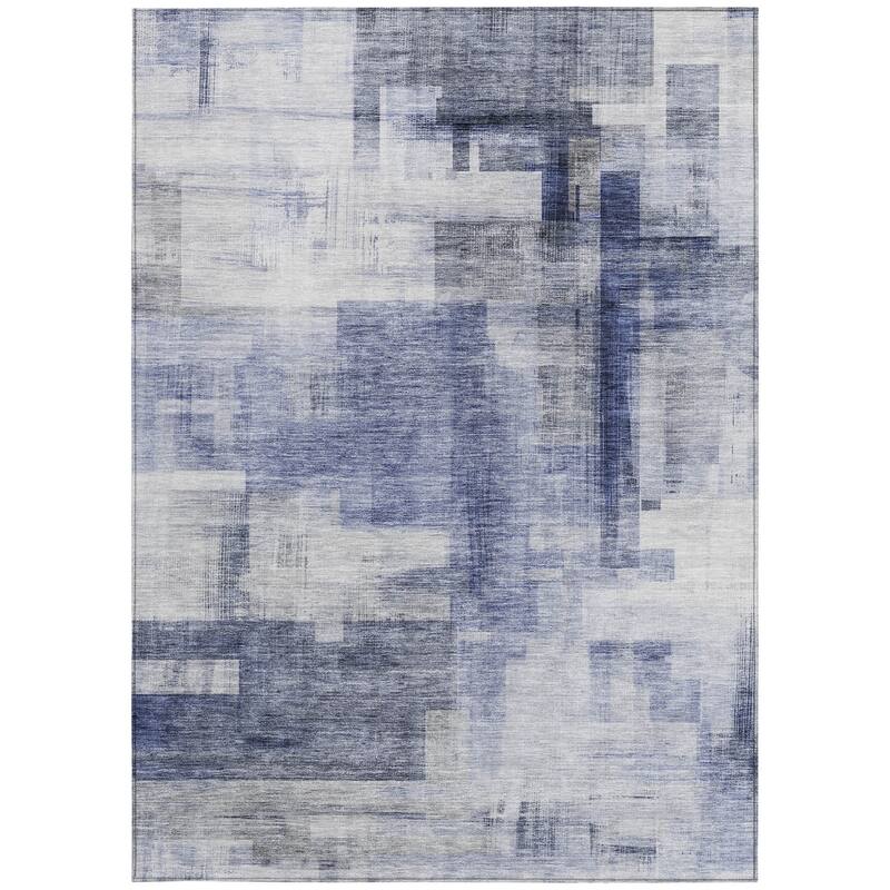 HomeRoots Abstract Transitional Rectangle Outdoor Rug