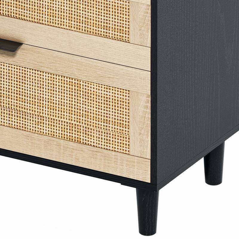 59" Rattan Dresser with 6 Drawer for Bedroom
