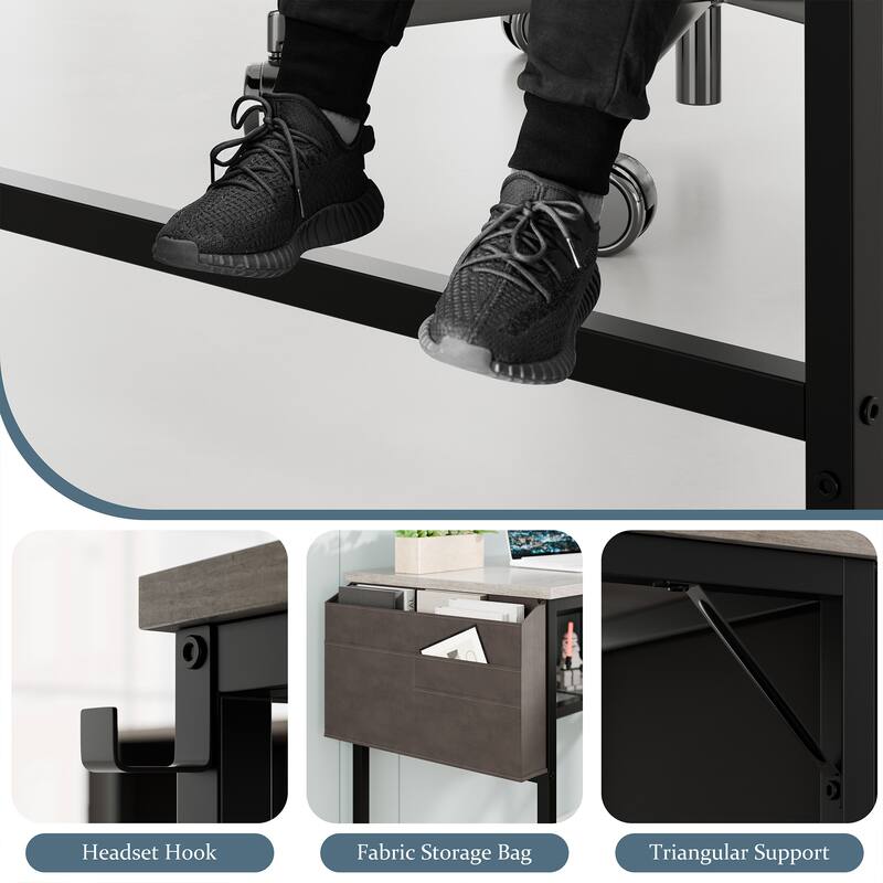 Futzca L Shaped Computer Desk with Monitor Stand