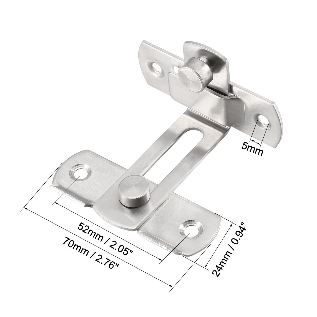 Flip Door Latch 4 Inch Stainless Steel Barn Sliding Safety Door Bolt Latch for Indoor and Outdoor Use Silver 