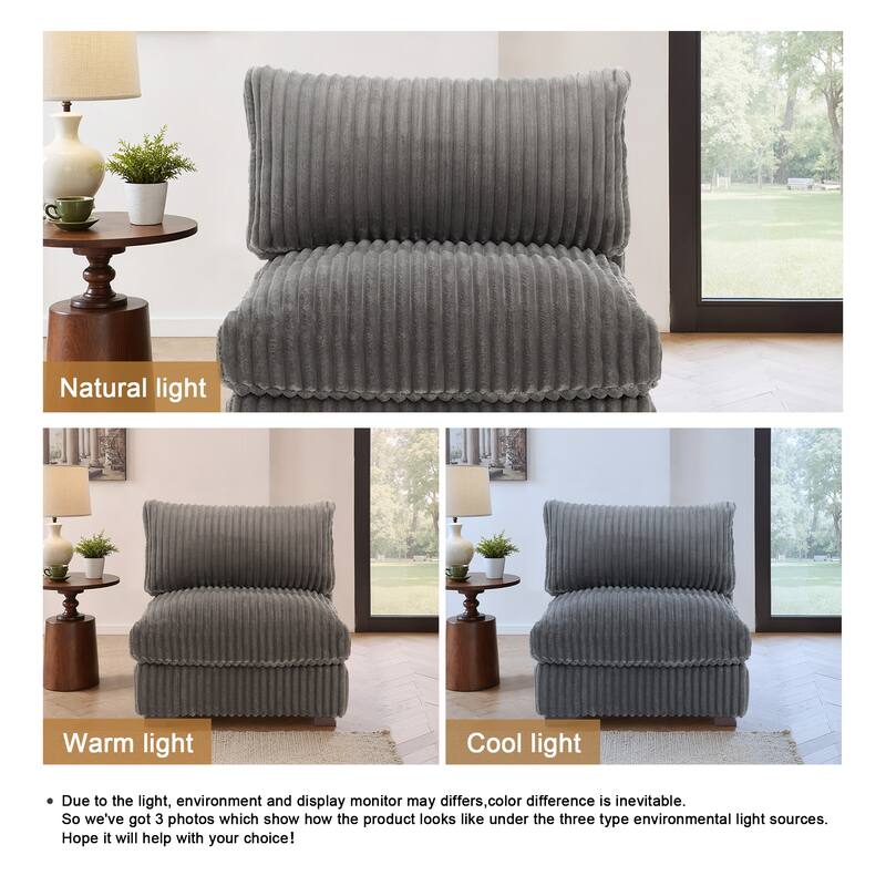 Plush Faux Fur Accent Sofa Chair