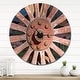 preview thumbnail 9 of 8, Designart 'Red Metal Country Wagon Wheel' Oversized Farmhouse Wall CLock