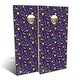 preview thumbnail 9 of 7, 80s Purple Outdoor Cornhole Board Set All-Weather 2x4 - Include Carrying Case
