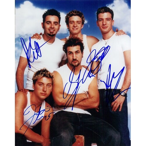 Signed N Sync 8x10 Photo By Justin Timberlake Lance Bass Chris Kirkpatrick Joey Fatone Jc Chasez A Overstock 17726098