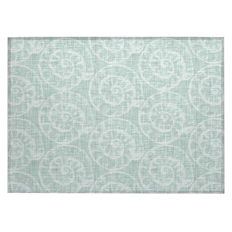 Indoor/ Outdoor Surfside Imprints Washable Rug New - Green - 1'8" x 2'6"