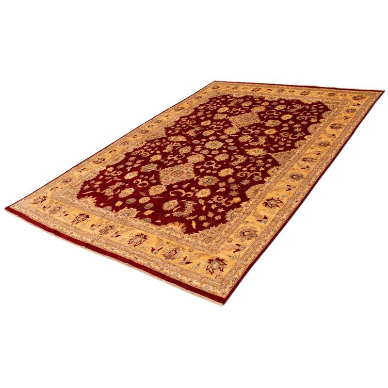 ECARPETGALLERY Hand-knotted Chobi Finest Red Wool Rug - 9'6 x 13'11