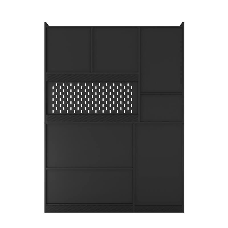 L Shaped Desk Corner Computer Desk Office Desk Study Table Writing Desk Gaming Computer Desk wCharger LED Drawers Bookshelf