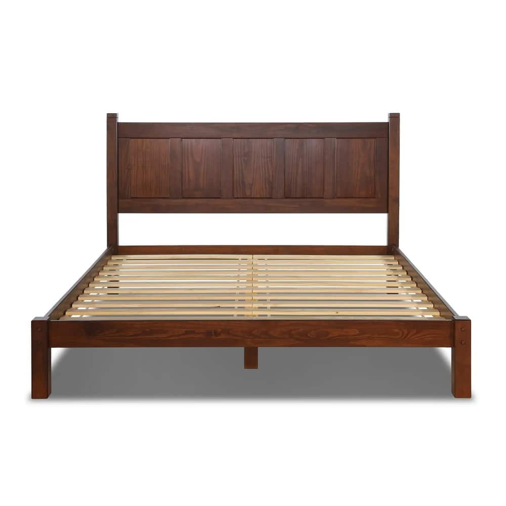 Grain Wood Furniture Shaker Solid Wood Panel Platform Bed