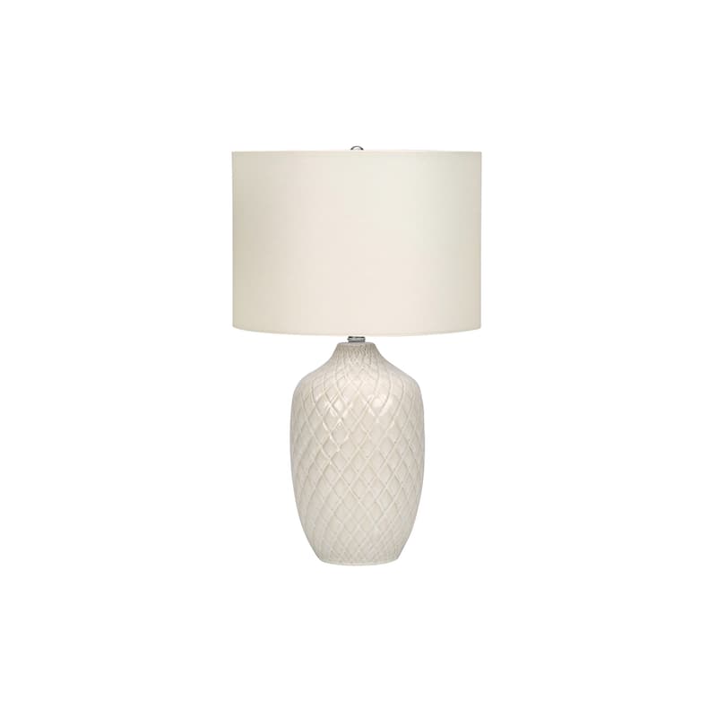 Lighting, 25"h, Table Lamp, Cream Ceramic, Ivory / Cream Shade, Transitional - Cream