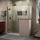 preview thumbnail 16 of 24, DreamLine Unidoor-X 60 in. W x 36 3/8 in. D x 72 in. H Frameless Hinged Shower Enclosure - 36.38" x 60" Oil Rubbed Bronze Finish