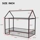 preview thumbnail 23 of 28, Twin Size Metal Bed House Bed Frame with Fence