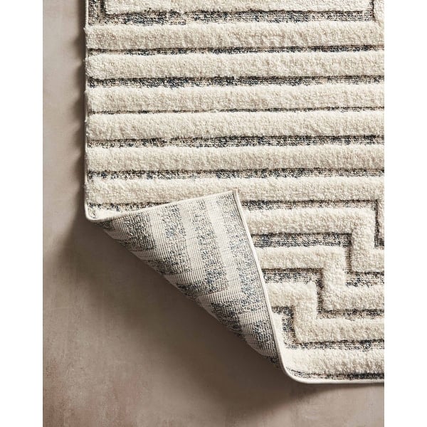 Alexander Home Vail Midcentury Modern Geometric Stripe Area Rug On