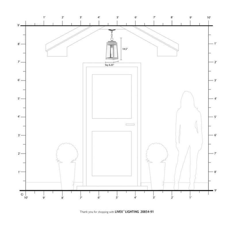 Livex Lighting 1-Light Outdoor Pendant Lantern, 20854