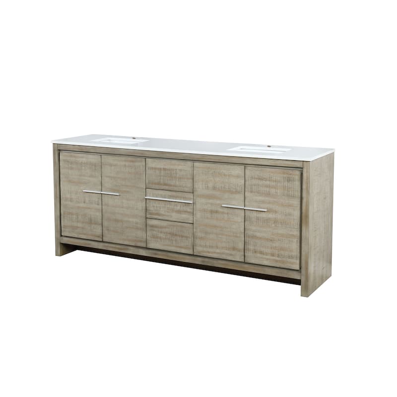 Lafarre 30 in W x 20 in D Rustic Acacia Bath Vanity and White Quartz Top