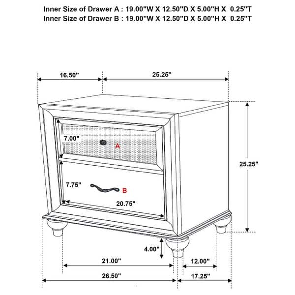 dimension image slide 12 of 26, Barzini Upholstered Bedroom Set White with Wingback Headboard