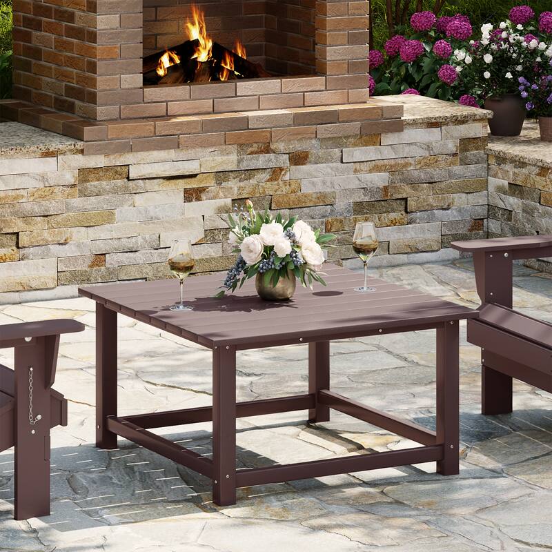Laguna Outdoor Poly Adirondack 31" Square Coffee Table