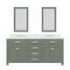 preview thumbnail 1 of 12, Madison Carrara White Marble Countertop Vanity with Mirror and Faucet 72"