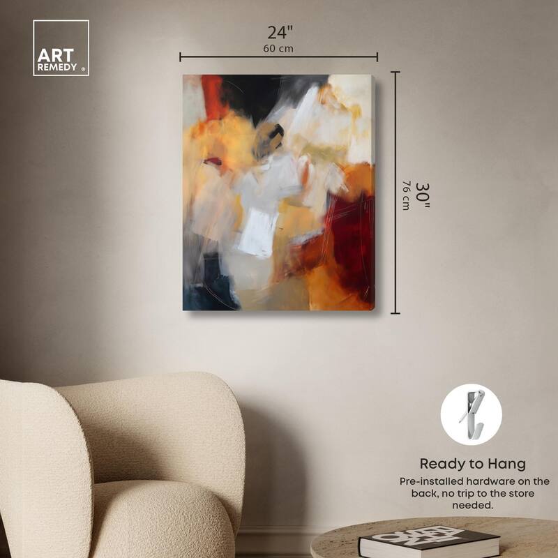 Earth and Fire III Canvas by Art Remedy, Gallery Wrapped