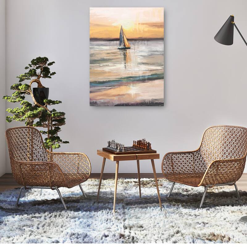 Twilight Sail By Studio Arts Canvas Art Print