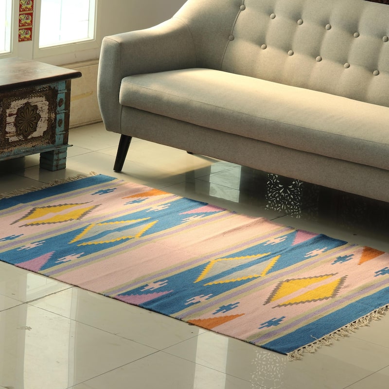 Novica Handmade Cute Fusion Wool Area Rug (4X6) - 2' x 6' Runner