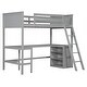 preview thumbnail 4 of 21, Merax Wooden Loft Bed with Shelves and Desk