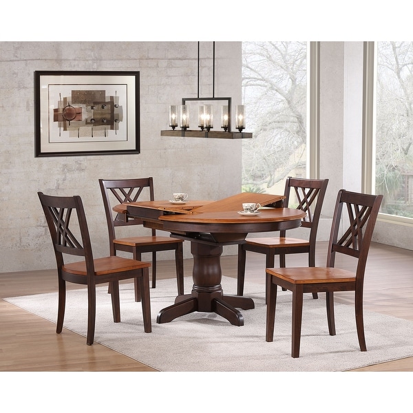 Mocha dining table and sale chairs