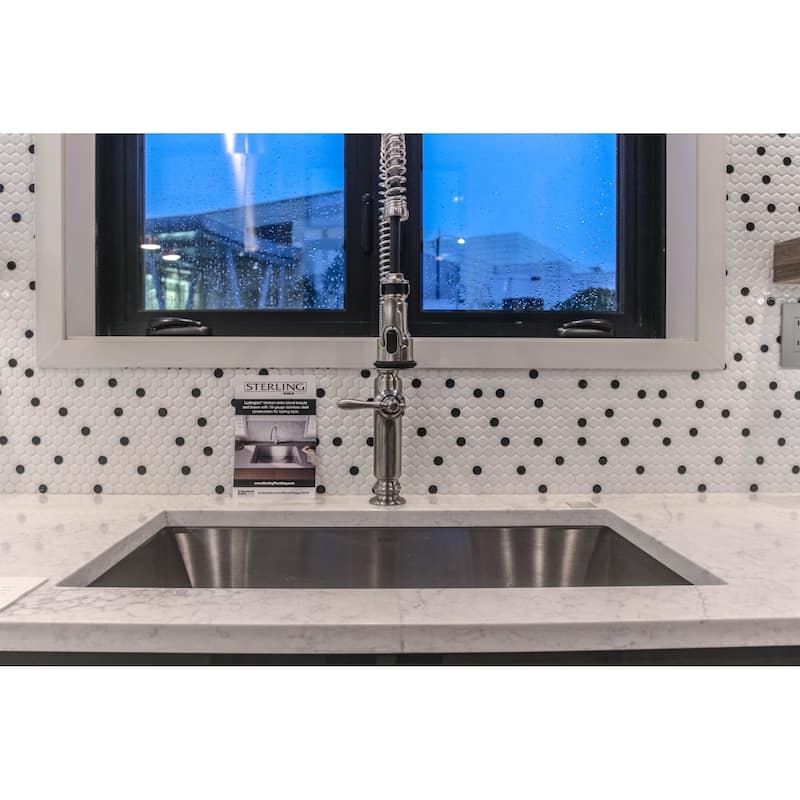 Ackland AKM-P-11X12PRG-CA 12" x 13" Porcelain Penny Floor and Wall