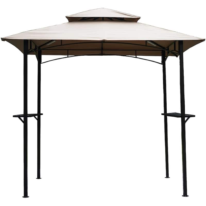 Kozyard Andra 8'X5' Soft Top Barbecue Grill Canopy with LED lights - Beige